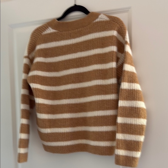 NWT Piombo Tan and White Striped Cardigan sz xs. Oversized - Picture 4 of 4